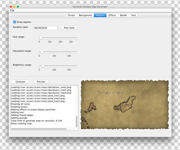 Nortantis Regions Page