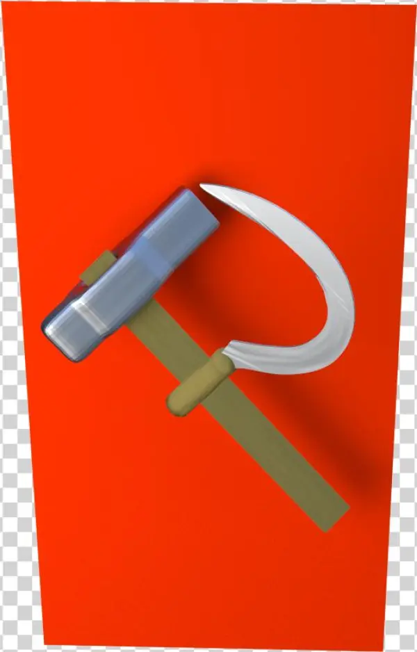 A Hammer And Sickle On A Red Background - Key