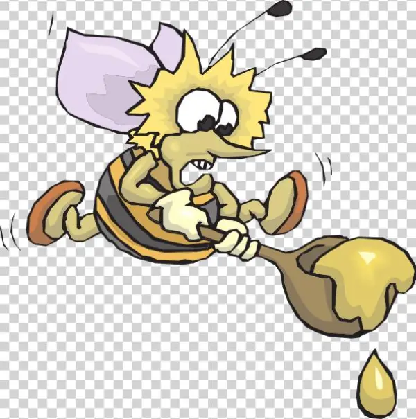 Carrying A Spoon Of Honey Clipart