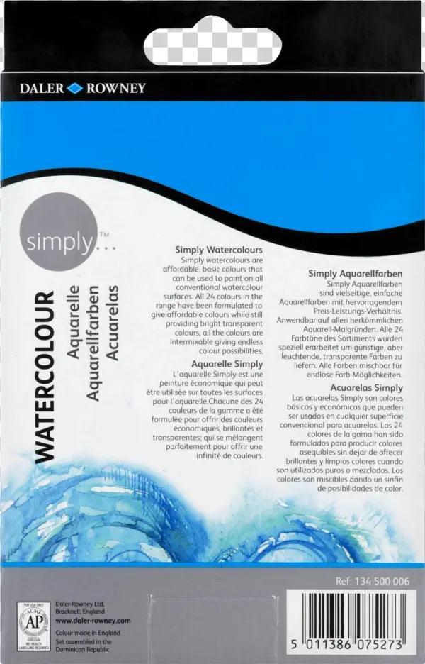 Daler-rowney Simply Watercolour, 12ml, Assorted Colors,