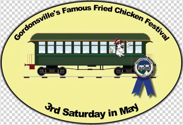 Gordonsville Fried Chicken Festival Logo - Train