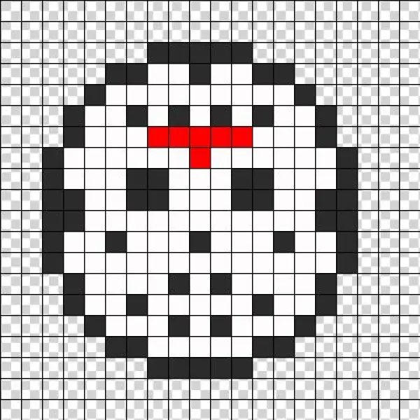 Jason Mask Perler Bead Pattern / Bead Sprite - Jason Voorhees Mask In Minecraft