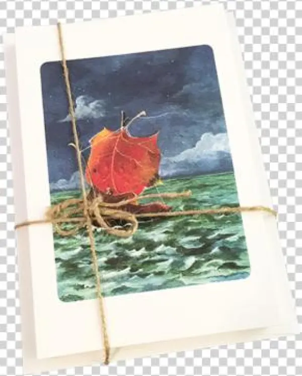 Leaves - " - Gallery-wrapped Canvas Art Print 7 X 10 Entitled Leaf