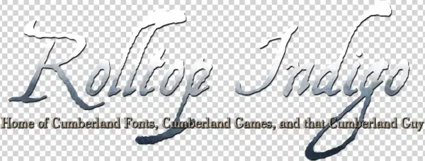 Rolltop Indigo - Calligraphy