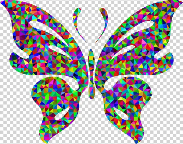 This Free Icons Png Design Of Prismatic Low Poly Butterfly