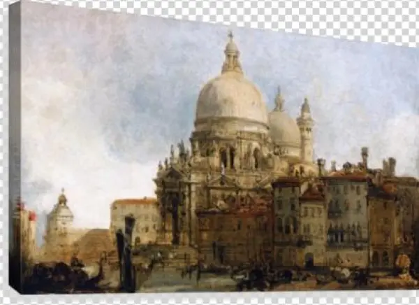 View Of The Church Of Santa Maria Della Salute Canvas - View Of The Church Of Santa Maria Della Salute, On