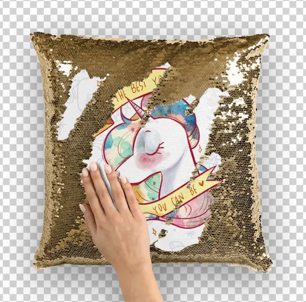 Watercolor Unicorn With Pattern ﻿sequin Cushion Cover - Notebook : My Note My Idea ,8 X 10, 110 Pages: (school