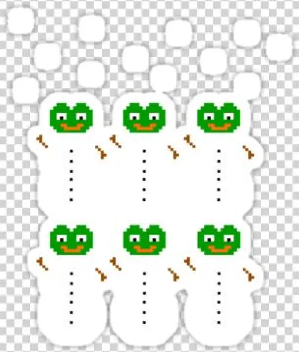 Winter Pepe Cross Stitch Sticker - Symmetry