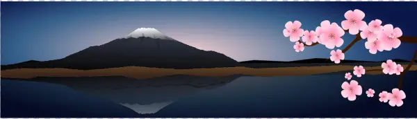 Asia Cherry Blossom Fujii Japan Landmark L - Cherry Blossoms Necklace Pendant Cherries Art Pendant