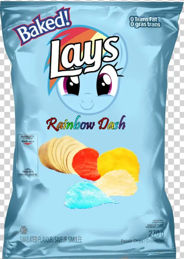 Baked Lay's Rainbow Dash Potato Chips - Ruffles Baked! Cheddar & Sour Cream Potato Crisps