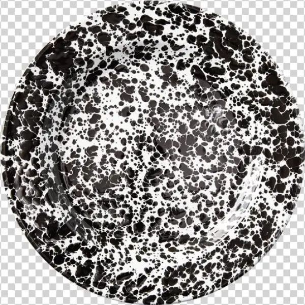 Black Splatter Enamel Dinner Plate - Splatter Ware