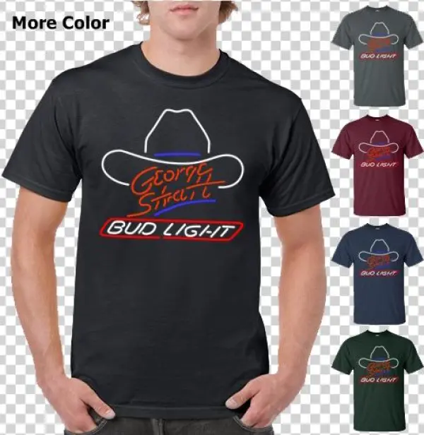 Bud Light Beer T-shirt - Coors Light Beer T-shirt Custom Designed Worn Label