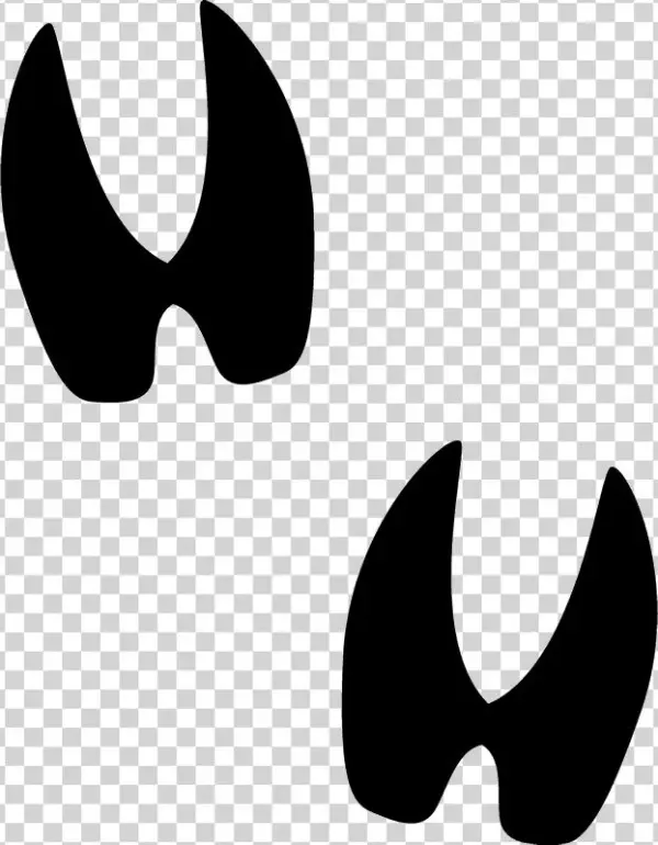 Deer Tracks Rubber Stamp - Deer Track Clip Art