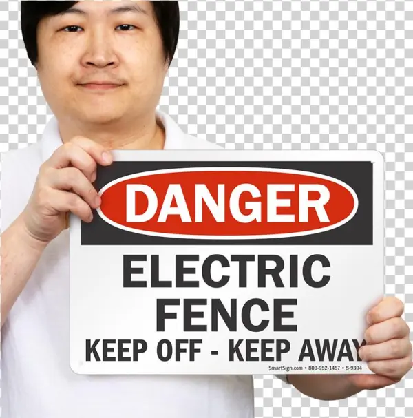 Electric Fence Keep Off Osha Danger Sign - Sign