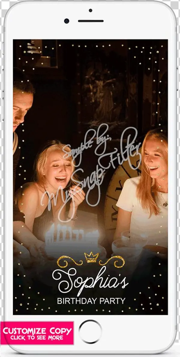 Gold Glitter Crown Snapchat Filter