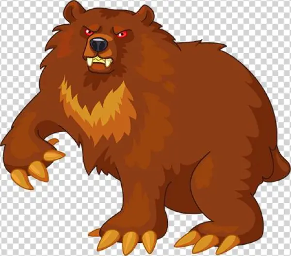 Grizzly Clipart Ferocious - Cartoon