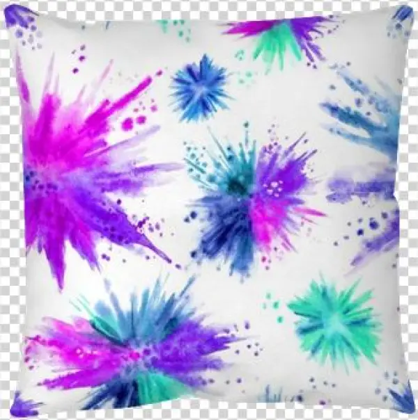 Seamless Pattern Of Watercolor Stains In The Form Of - Acuarela Explosion