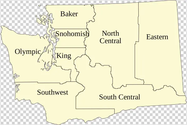 Washington State Map H - Paper