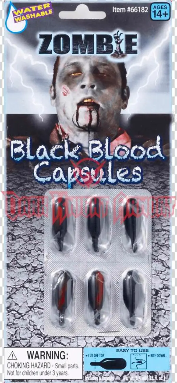 Zombie Black Blood Capsules - Forum Novelties Zombie Black Blood Capsules Costume