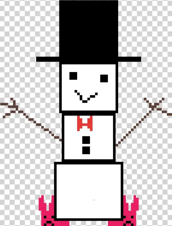 Derp Snowman Wit Da Bunny Slippers - Illustration