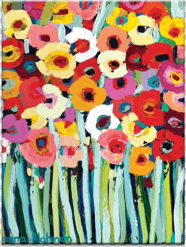Shell's Poppies - Shell's Poppies, Gallery Wrapped Canvas, 30"x40", White,