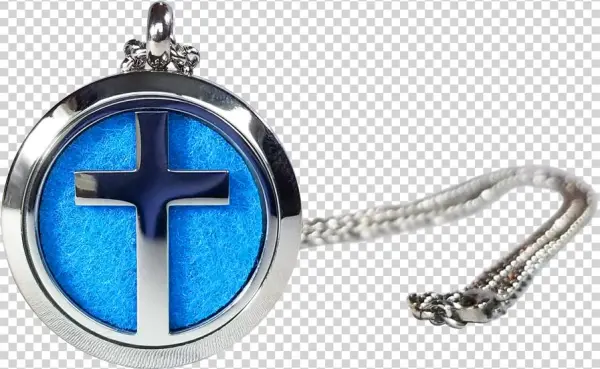 Stainless Steel Cross Essential Oil Necklace - Stainless Steel Cross
