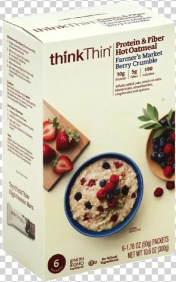 Thinkthin Farmer's Market Berry Crumble Protein & Fiber - Think Products - Thinkthin Protein And Fiber Hot Oatmeal