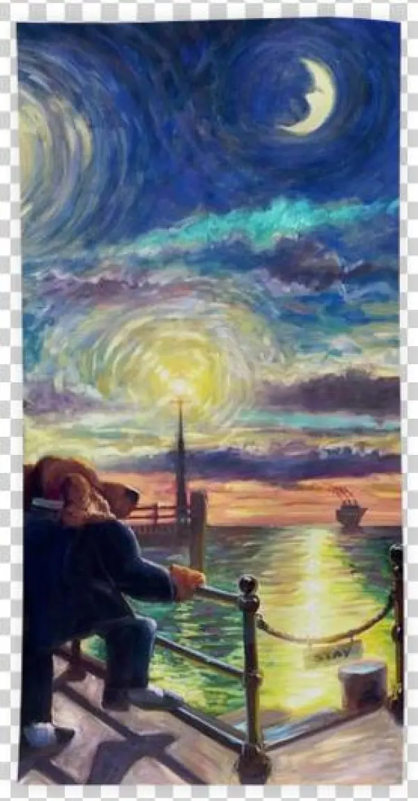 Towel - Bon Voyage - Lonely Dog Painting