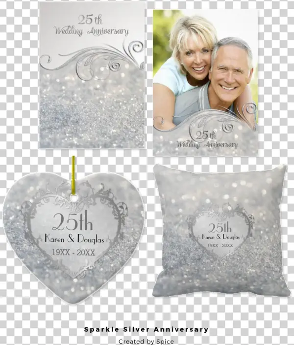 Beautiful Ornate Silver Heart Over Sparkling Silver