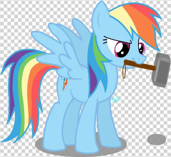 Hammer, Mjölnir, Rainbow Dash, Safe, Thor - Cartoon