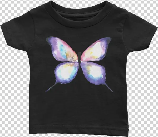 Lilac Watercolor Butterfly Infant Tee - T-shirt