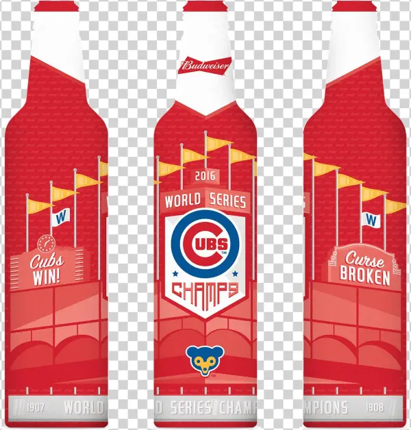 Photos Of Budweiser Bottle Design History - Chicago Cubs