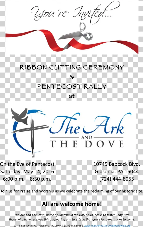 Ribbon Cutting And Pentecost Rally - Calligraphy