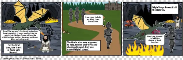 The Battle With The Monster - Cartoon