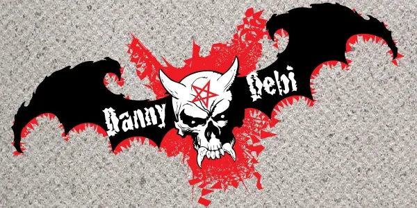 View Larger Image Winged Evil Skull With Horns And - Logo