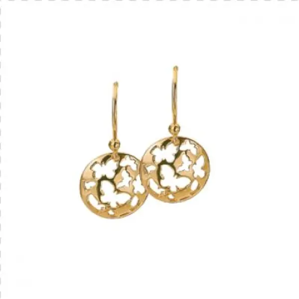 Virtue Keepsake Butterflies Drop Earrings - Yellow