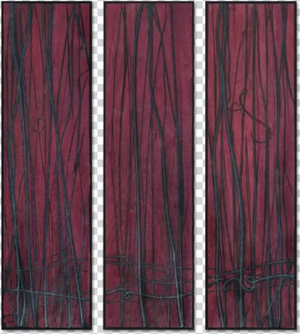 60 Burnt Panel Triptych No