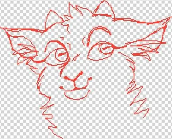 A Goat Face - Drawing