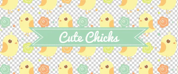 Cute Chicks & Flowers Spring Design - Illustration