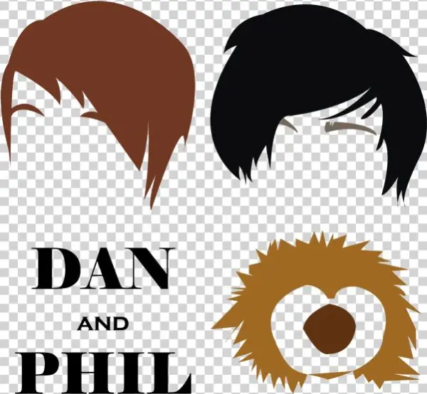 Dan And Phil Tshirt Design By Pantherfoxie - Dan And Phils Hair