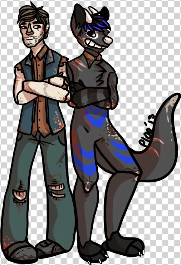 Daryl Dixon And Daryl The Dragolf - Cartoon