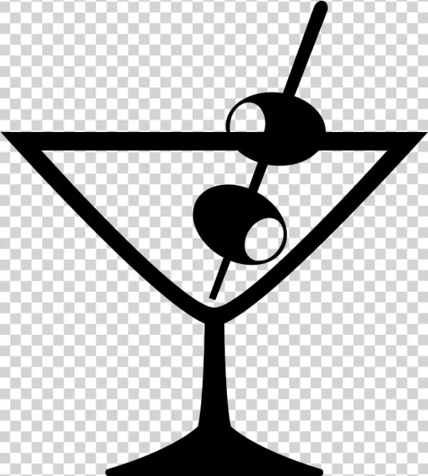 Emojione Bw 1f378 - Cocktailglas Black And White