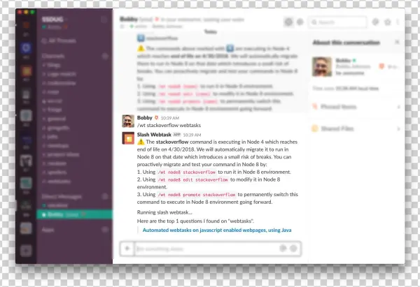 Execution Warning - Node.js