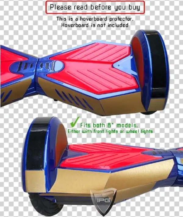 Ipg 8" Brushed Gold Smart Balancing 8 Inches Hoverboard - Ipg 6.5 Brushed Gold Protection Skin Cover Case By