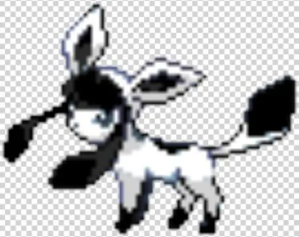 Monochrome Glaceon - Cartoon