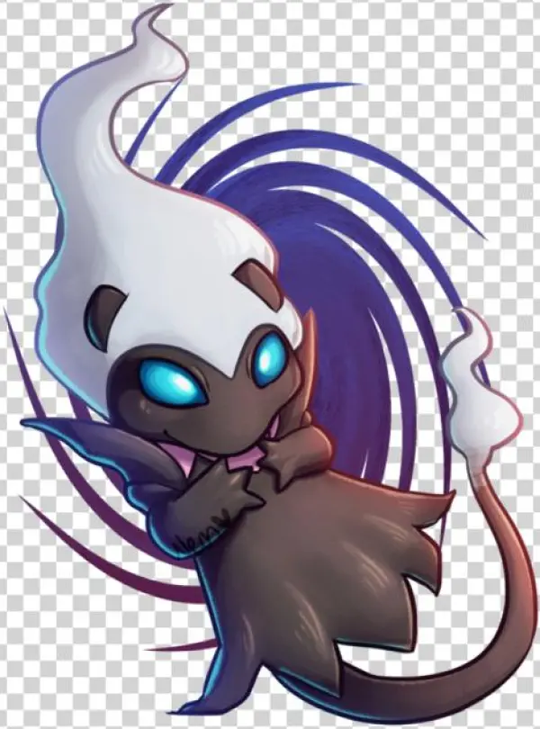 Request For @garethet Of A Cute Mew/darkrai Fusion - Cartoon