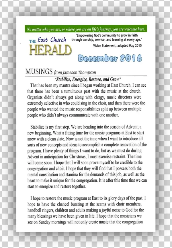 December Newsletter - Eastchurch