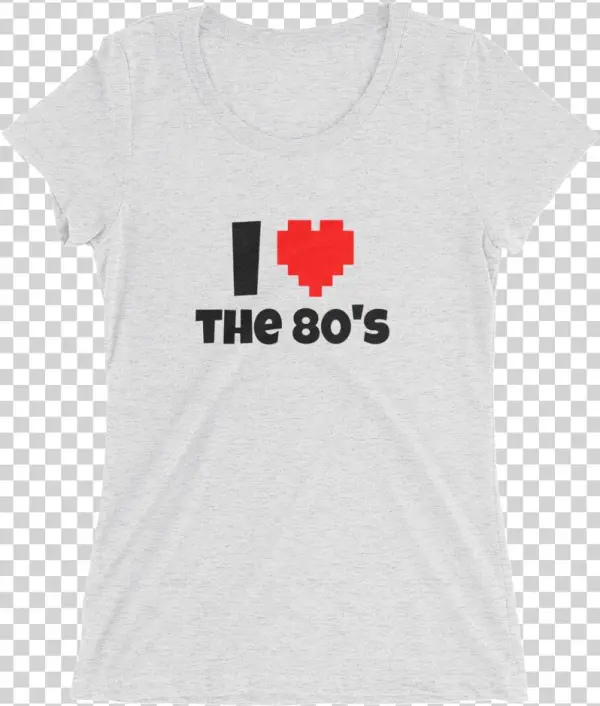 I Love The 80's Ladies Tee - Camiseta Corazón
