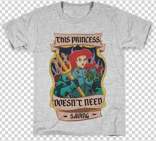 This Princess Doesn't Need Saving Ariel Kids T-shirt - Hell With Beauty Sleep I Want Skinny Sleep T-shirt: