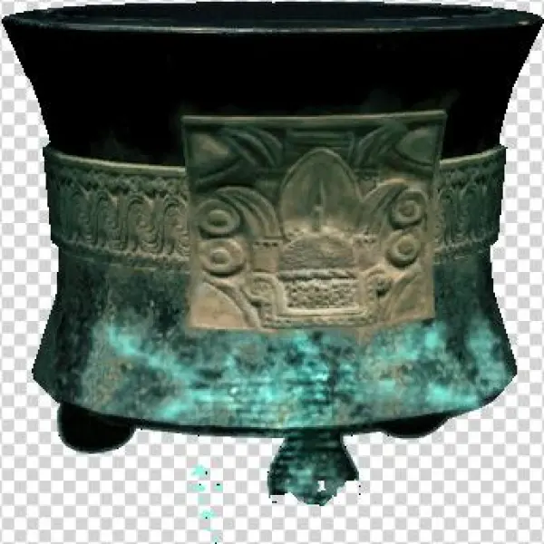 Tripod Vessel With Date Glyph - Lampshade